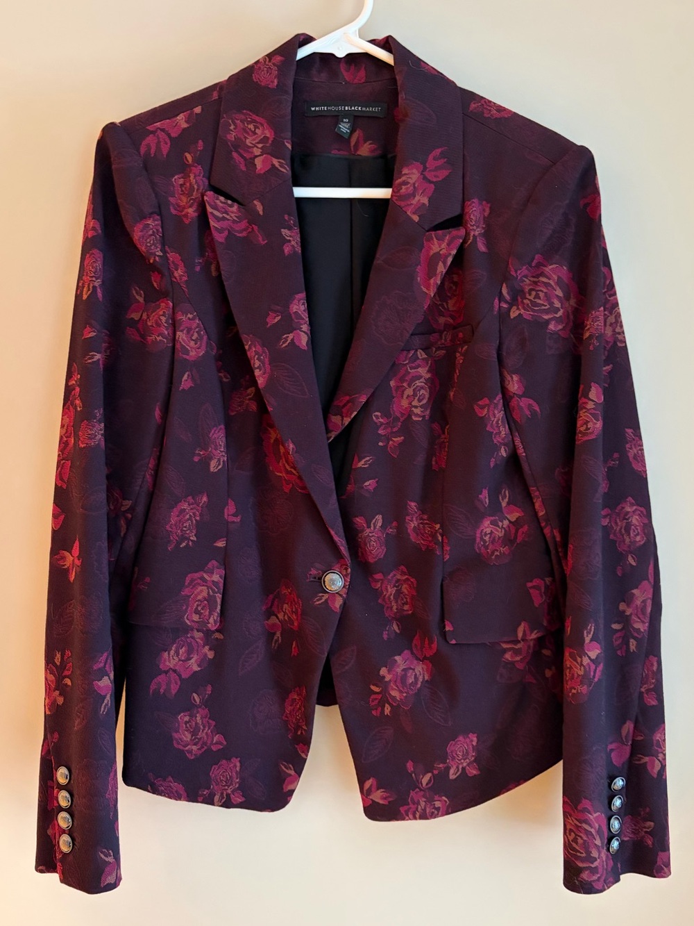 WHBM rose print jacquard skirt suit - Picture 8 of 16